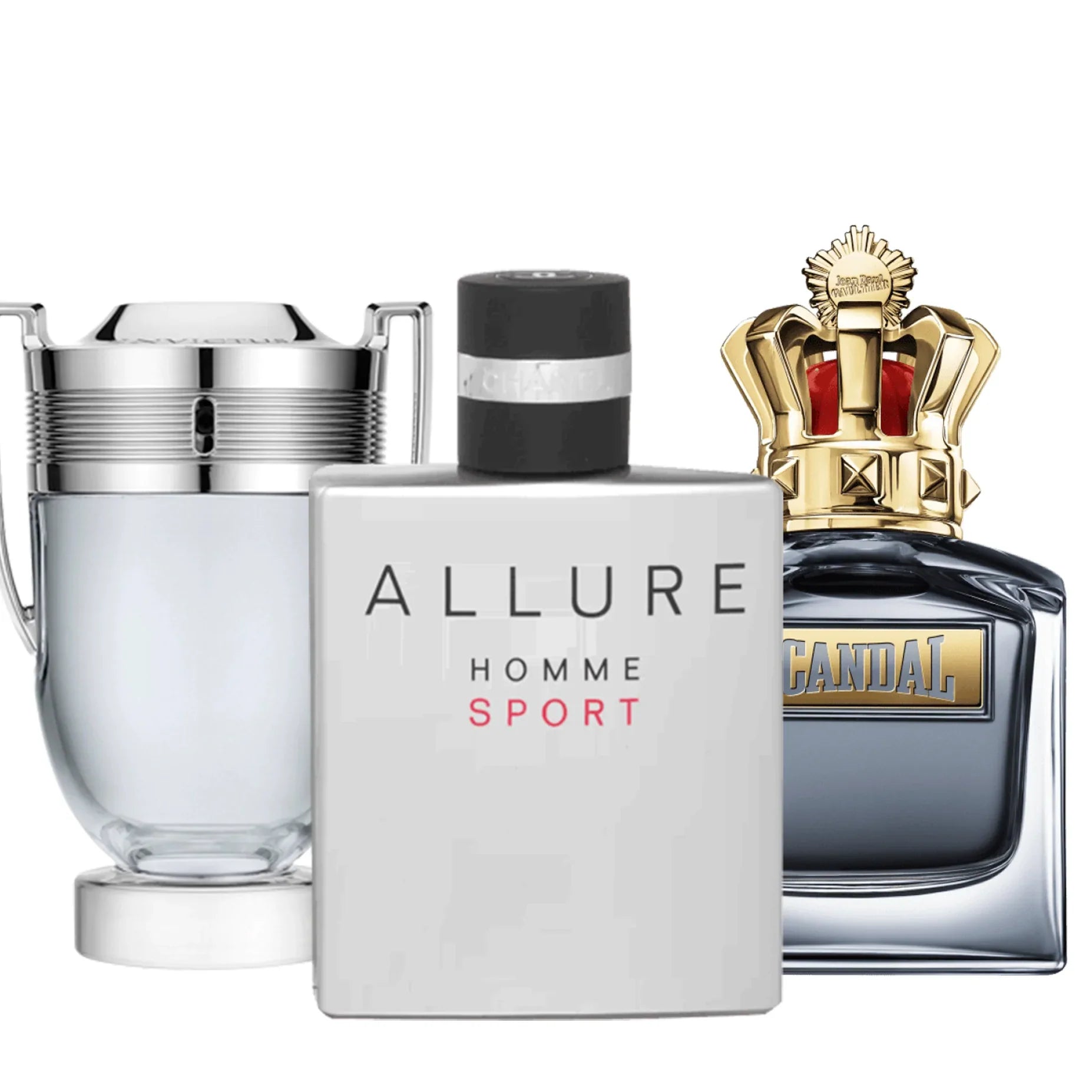 Combo 3 Perfumes Masculinos - Chanel Allure, Invictus, Scandal 100ml